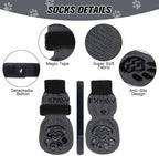 EXPAWLORER 6PCS Anti-Slip Dog Socks to Prevent Licking Paws,Dog Shoes for Hot Pavement,Best Paw Protector Traction Control on Hardwood Floor,Dog Booties for Puppy Small Medium Large Senior Dogs