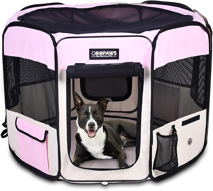 JESPET Pet Dog Playpens 36", 45" & 61" Portable Soft Dog Exercise Pen Kennel with Carry Bag for Puppy Cats Kittens Rabbits, Indoor/Outdoor Use