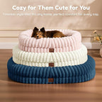 ChiXnuggle Orthopedic Dog Bed, Washable Cover, Faux Fur Bolster Pet Couch | waterproof,egg crate foam,non-slip bottom,for large dogs,navy,35*28*7,dog sofa