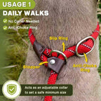 Fida Slip Leads for Dogs, 4 FT x 1/2" Dog Leash Heavy Duty Comfortable Strong Rope Lead for Large, Medium Dogs, No Pull Pet Training Leash with Highly Reflective,Red