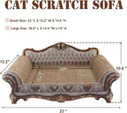 COOZMENT Sofa Shaped Scratching Couch,Thick Scratching Cardboard, Lounge Bed for Indoor Rest&Play, Sofa Scratcher Pad (23 "L X 12.2" W X 10.6 "H)