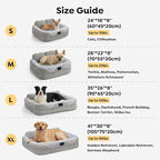 Veehoo Square Dog Bed Medium Size Dog, Orthopedic Dog Bed Couch Sofa, 28" | Washable & Medium Dog Bed for Indoor, Egg-Crate Memory Foam Dog Bed with Sides, Removable Cover, High Back Non-Slip Bottom