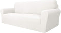 MAXIJIN Super Stretch Couch Cover for 3 Cushion Couch, 1-Piece Universal Sofa Covers Living Room Jacquard Spandex Furniture Protector Dogs Pet Friendly Fitted (Extra Large, White)