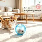 Self-Rolling Interactive Cat Ball - Mouse - Automatic Obstacle Avoidance | Realistic Plush Cat Toy Ball Mouse Designs Automatic Rolling for Chasing Fun Blue Ball