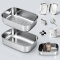 Stainless Steel Sifting Litter Box with Lid | 3-Second Cleanup, No Scooping Needed ,Premium Stainless Steel, Odor & Non-Stick,High-Density Sifting, Saves 30% Litter