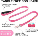 BEAUTYZOO No Pull Dog Harness Medium Sized Dog, Breathable Mesh Padded Dog Harness and Leash Set, Adjustable Reflective Escape Proof Dog Vest Harnessss Quick Fit for Training Walking, Hot Pink M