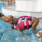 Kuoser Reflective Dog Life Jacket, Dog Life Vest for Swimming Boating | Adjustable Pet Lifejackets, High Flotation Doggie Swimsuit with Rescue Handle for Small Medium Large Dogs
