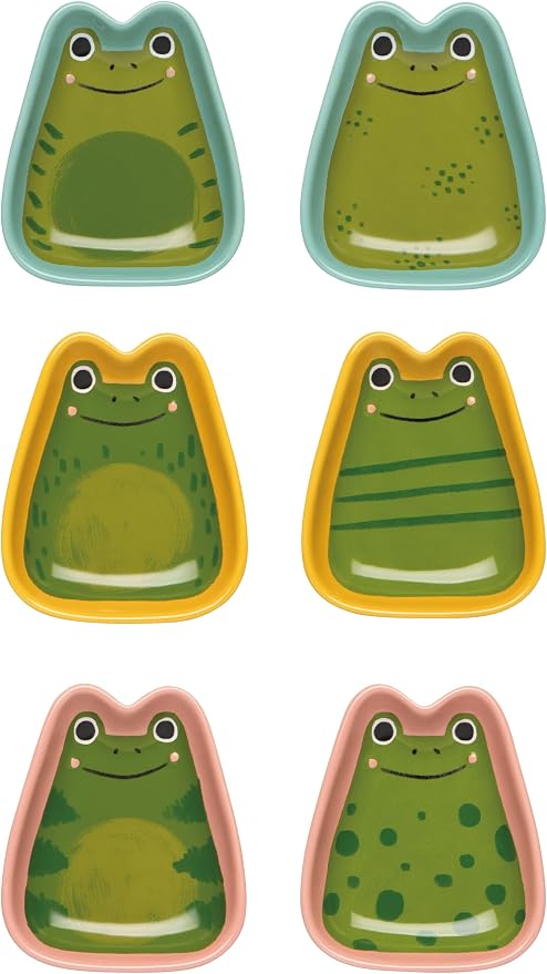 Jubilee Stoneware Pinch Bowls, Ribbit