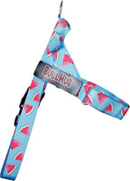 BULLHUG Adjustable Dog Harness– No Pull, No Choke – for English Bulldogs, French Bulldogs, Pugs & Broad-Chested Breeds – Easy, Safe Walks (Watermelon, Medium)