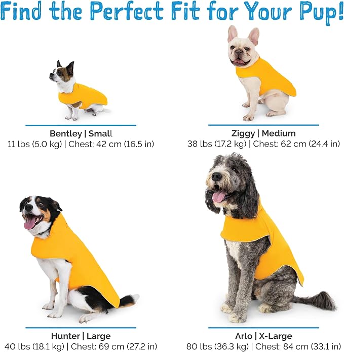 JAN & JUL Dog Rain Jacket (Yellow, Size: L)