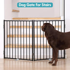 No Pawblems Full Metal Dog Gate Extension, 30" Tall Foldable Panels | Foldable Dog Fence & Pet Gate Extension for Deck/Stairs, Indoor/Outdoor, 52" Wide, 2 Panels, Black