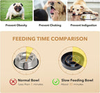 Havniva Raised Slow Feeder Dog Bowls, Elevated Dog Bowls Slow Feeder Set | 1.2 Cups Ceramic Dog Bowl Elevated with Acacia Wood Stand, Raised Dog Food Bowl, Puzzle Slow Feeder for Small Dogs, Non-Slip