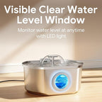 Cat Water Fountain Stainless Steel - 3.2L/108oz Cat Drinking Fountain | Pet Water Fountain for Cats Inside - Ultra Quiet Pet Watering Dispenser - for Small Animals