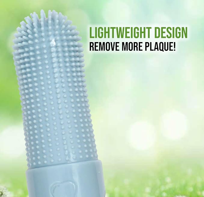 Hampton Distribution 4-Pack Pet Dental Care Kit - 360° Silicone Dog & Cat Finger Pet Toothbrush