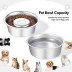 Premium Stainless Steel Pet Bowls with Cute Paw Design, Non-Slip Dog & Cat Food Water Bowls, Durable & Easy-to-Clean Feeding Dishes for Small/Medium Pets, Set of 2 pet-Bowls, Raised-pet-Bowls
