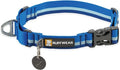 Ruffwear, Web Reaction Dog Collar, Escape-Proof Security Buckle, Adjustable Anti-Slip Martingale Collar with Durable Nylon Tubelok Webbing & Silent ID Attachment, Blue Pool, 17"-20"