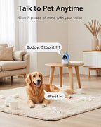 ZUMIMALL Pet Camera with Laser Toy, 2K WiFi Dog Cat Camera with Phone App | Features auto tracking, AI/PIR smart pet detection, 2-way talk, privacy protection, 2k camera with laser, Supports Alexa