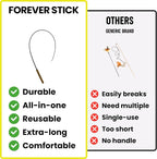 Forever Stick 1-Pack - The Unbreakable Cat Wand Toy, Durable Cat Toy Wand, Extra Long Cat String Toy, Cat Fishing Pole Toy for Bored Indoor Adult Cats, Cat Stick Toy, Cat Feather Wand, Cat Teaser Wand
