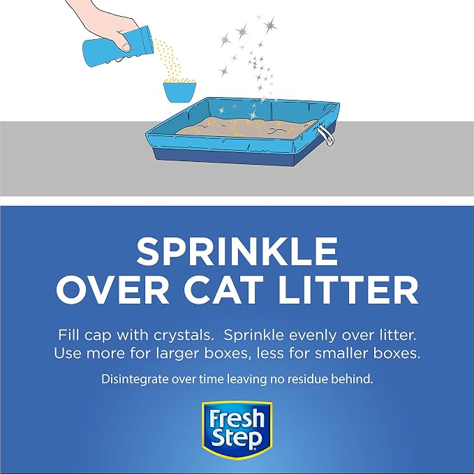 Fresh Step Cat Litter Crystals Deodorizer Non Toxic Odor Neutralizing Crystals for Litter Boxes Help Control Smells and Keep Home Fresh Summer Breeze Scent 15 Ounce 6 Pack Extended Supply | Non-toxic crystals neutralize odor at the source in any litter...
