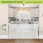 2 Pack Reinforced 55" Wide Retractable Baby Gates for Doorways to Prevent Crawling Under, Outdoor Retractable Gate, Mesh Child Safety Gates for Toddlers, Indoor/Outdoor Baby Gate for Deck/Porch/Patio