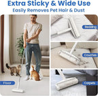 DELOMO 9.45” Large Lint Roller Refills, 6 Packs, 540 Extra Sticky Sheets | Sticky Roller Refills, Easy Tear Sheets, Compatible Only with DELOMO 9.45” Lint Roller, Floors, Carpets, Couches, Pet Hair