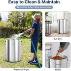 Paw Libero 2PK 25 Lbs Stainless Steel Dog Food Storage Container with Airtight Lid & Ceramic Bone Handle, Large Metal Dog Food Bin for Dogs & Cats, Keep Fresh, Easy to Clean