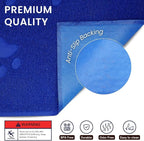 Andalus Large Cat Litter Mat, Pack of 2 - Waterproof, Non-Slip & Easy to Clean Cat Litter Box Mat for Extra Efficient Pet Litter-Trapping, Blue (30” X 18”)