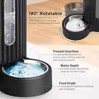 ZOMISIA Gravity Cat Food and Water Dispenser, 2 in 1 Automatic Cat Feeder
