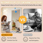 Door Frame Cat Toy for Indoor Cats, Automatic Hanging Toy | Interactive cat toys for indoor cats with 2 play modes: automatic bouncing and rotating; hangs from door frames.