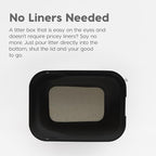 IRIS USA Large Top Entry Cat Litter Box, Hooded Privacy, Black/Gray | Dog-Free Zone, Mess Containment System, Enclosed Top Access, Dog Proof Pan, Reduced Tracking, Odor Trapping