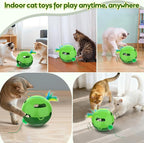 Muhhiba Interactive Cat Toys, Irregularly Rotating Feather Cat Toy Ball, Automatic Kitten Toy, Perfect for Bored Indoor Adult Cats