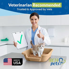KittyGohere Senior Cat Litter Box Small with Scoop, 2 Pack Beach Sand | Open Top Low Entrance Kitty Litter Box With With Long-handle Jumbo Scoop, Lightweight & Durable Litters Box, Made in USA
