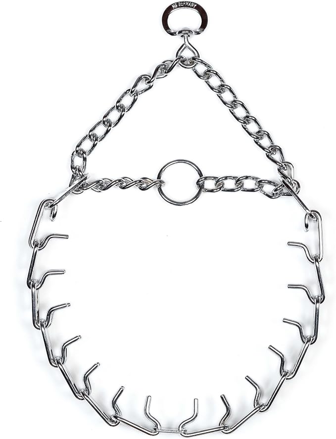 Herm Sprenger Prong Dog Training Collar Ultra-Plus Chrome Plated Steel No Pull Collar for Dogs Made in Germany, 20in x 3.0mm (Neck Size up to 16in)