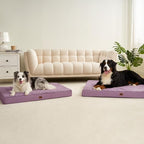 EHEYCIGA Orthopedic Dog Bed Extra Large with Removable Washable Cover,50x36 | Egg Crate Foam Support,Durable Oxford fabric,Non-Slip Bottom,Machine Washable,Soft Waterproof Plush Pet Bed Mat For Crate