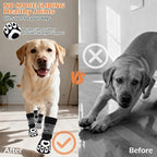 EXPAWLORER Dog Socks to Prevent Licking Paws with Grippers for Hardwood Floors Anti Slip,Glow-in-the-Dark Dog Summer Shoes Booties Boots & Paw Protectors for Small Medium Large Senior Dogs Black XL
