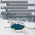 Lelepet Dog Coats for Large Dogs Waterproof Dog Jacket with Adjustable Fit | Winter Jacket Reflective Pet Fleece Vest Windproof Cold Weather Coats with Adjustable Buckle & Leash Hole, Dark Green, XXXL