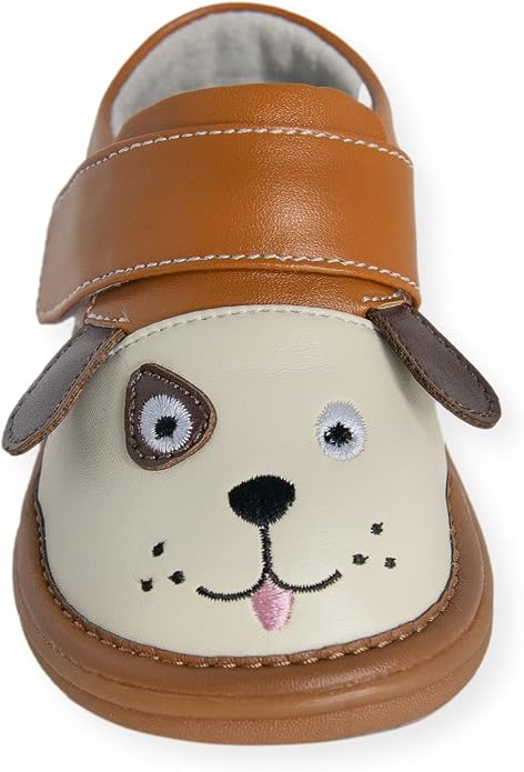 Wee Squeak Toddler Squeaky Shoes Fetch The Dog Brown