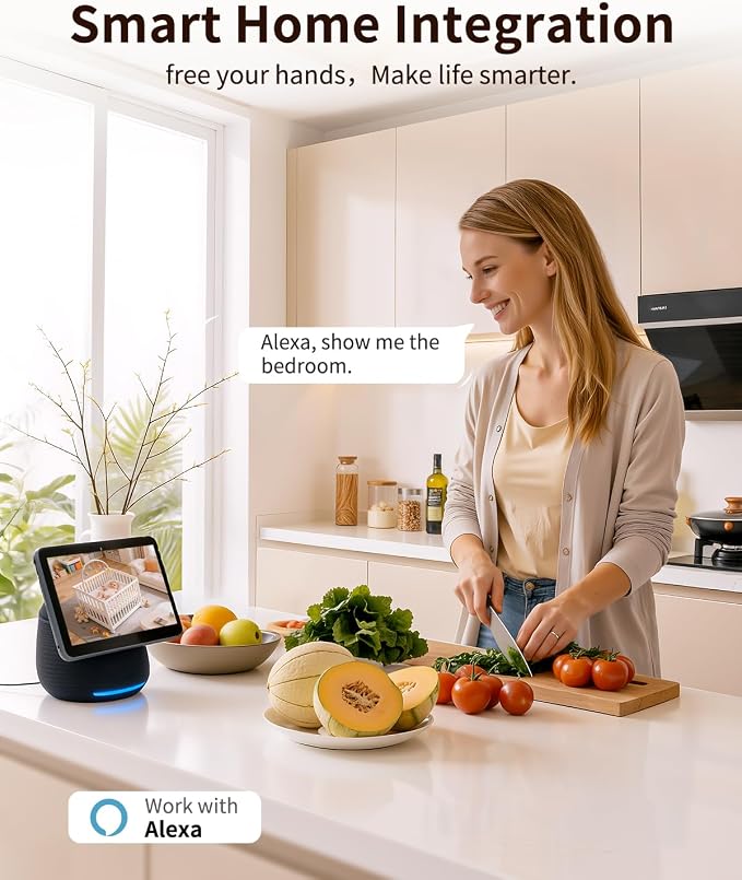 𝟐𝐊 Indoor Cameras for Home Security, Auto tracking,5G & 2.4G WiFi Security Camera for Baby Pet Dog Cat Nanny,AI Voice Output,Instant Alert,Night Vision,24/7 Local Recording, IP65, Work with Alexa,2P
