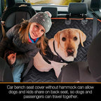 Heavy Duty Back Seat Cover for Truck , 100% Waterproof & Odor-Free Dog Seat Protector for F150 F250 Chevy Silverado Ram Sierra, Scratch-proof Eco-Friendly Back Seat Cover for Dogs, Kids, Tools & Gear
