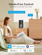 GoveeLife Smart Mini Air Purifier for Bedroom, with App & Alexa Control | HEPA Filter, Portable Air Cleaner with 3 Speeds, 2 Modes, Aroma for Pet Hair, Odors, Pollen, Home, Black