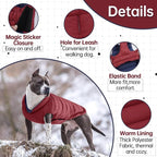 Lelepet Reversible Dog Coat Windproof Dog Jacket Lightweight Puffer Vest | Windproof Wintet Jacket Warm Coats for Extra Large Dogs Adjustbale Hook & Loop Pet Apparel with Leash Hole, Golden Retriever