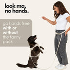 Hands Free Dog Leash with Treat Pouch - Waterproof Cross Body and Waist Leash for Dog Walking and Training with Poop Bag Holder - Cute Walking Accessories
