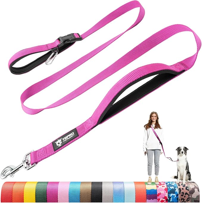 TSPRO 3-in-1 Heavy Duty Tactical Hands Free Dog Leash, Dual Padded Handles | Premium Dog Leash, Waist & Crossbody Wear, Metal Safety Clasp, Adjustable for Medium & Large Dogs, Walking & Running Training