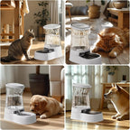 Gardner Pet Automatic Dog Water Dispenser Gravity Stainless Steel Water Waterer Feeder, 100% BPA-Free Large Capacity Water Feeding Bowls for Medium & Large-Sized Dogs Cats Other Pets -(1 Gallon)
