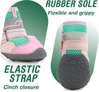 Dog Shoes for Small Dogs, Large Dog Boots for Winter Snow, Hot Pavement, Dog Booties & Paw Protectors Pink Size 2