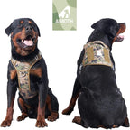 AUROTH Tactical Dog Harness for Large Dogs No Pull Adjustable Reflective K9 Working Training Easy Control Pet Vest Military Service Harnesses Woodland Camo L