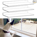 3 Pcs Window Sill Protector, Pet Window Guard,Transparent, Window Sill Cover, Protection from Dog and Cat Scratching Chewing Slobbering, Heavy Duty Scratch Shield(11"x2.24"x0.88")