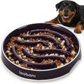 LOOBANI 4.5 Cups Ceramic Slow Feeder Dog Bowls Giant Dogs with Grip Handles | Heavy Ceramic, Stay in Place, Healthier Eating, Durable & Easy-Clean, Foam-Protected, Perfect for Fast-Eating Large Breeds