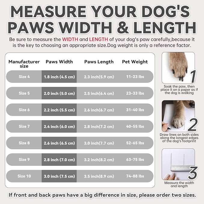 Dog Boots,Rugged Anti-Slip Sole Paw Protectors for Medium Large Dogs,Boots & Paw Protectors with Adjustable Straps,Waterproof Dog Booties for Hot Pavement,Snow,Hiking(Black,#7)