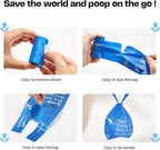 Deo Doo Dog Poop Bags with Handles, 360 Counts, 30 Refill Rolls | Iris Scented, Extra Thick Leak Proof, Easy-Tie Design for Multi-Pet Waste and Cat Litter Cleanup